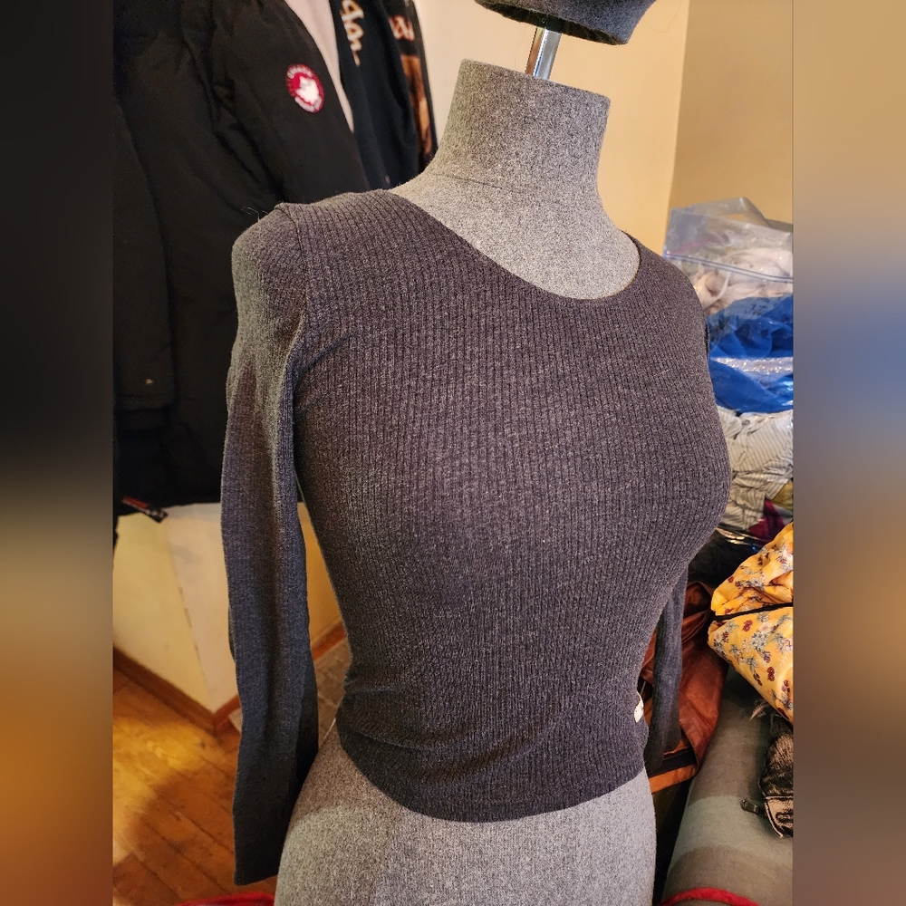 Double Agent long sleeve crop top